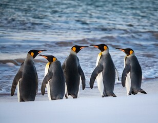 Obraz premium Emperor penguin chick. Close-up