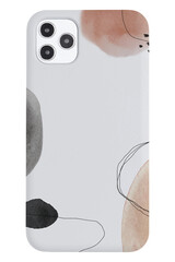 Mobile phone case mockup png abstract pattern product showcase