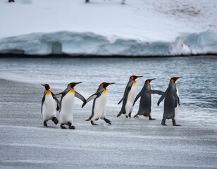 Fototapeta premium Emperor penguin chick. Close-up