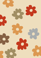 Seamless pattern with flowers. Seamless floral pattern. 