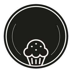 png badge design element with dessert icon