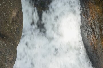 landscape of  Nangrong waterfall relaxing place travel location on Thailand