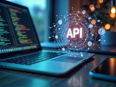 API - Application Programming Interface. Software development concept.