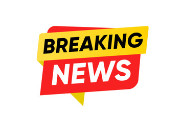 Breaking News label banner isolated vector design