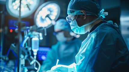 Robot surgeon performing a delicate operation