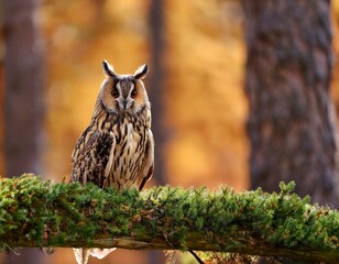 Obraz premium Eurasian Eagle Owl with prey