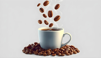 morning hot coffee with beans fresh sale promotion - Powered by Adobe