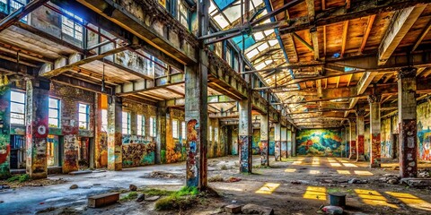 Fototapeta premium Whispers of history echo in the silent, crumbling shell.
