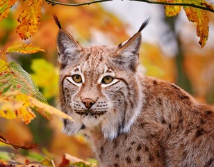 Obraz premium European lynx small baby kitten