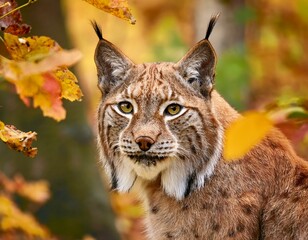 Fototapeta premium European lynx small baby kitten