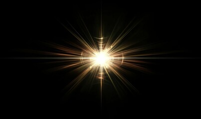 Golden light beams radiating outward.