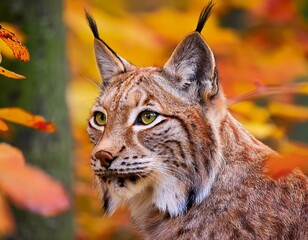 Fototapeta premium European lynx small baby kitten
