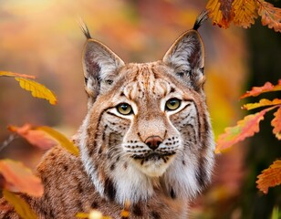 Fototapeta premium European lynx small baby kitten