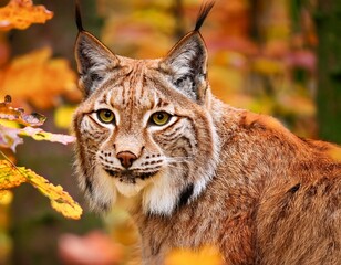 Obraz premium European lynx small baby kitten