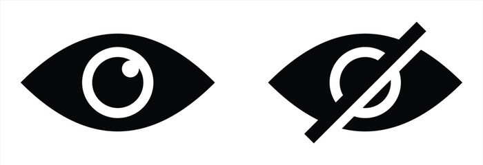 eye icon. see and unsee icon vector illustration
