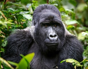 Mountain gorilla in Bwindi Forest 