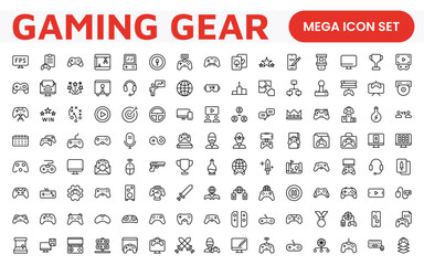 Gaming Icon Set. Vibrant and dynamic icons for game design, streaming, and e-sports branding, perfect for creating immersive interfaces and enhancing your gaming projects.