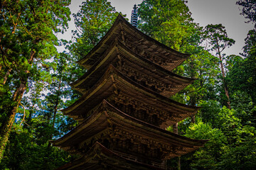 山形県　羽黒山五重塔