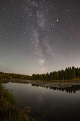 The Milky Way over the pond