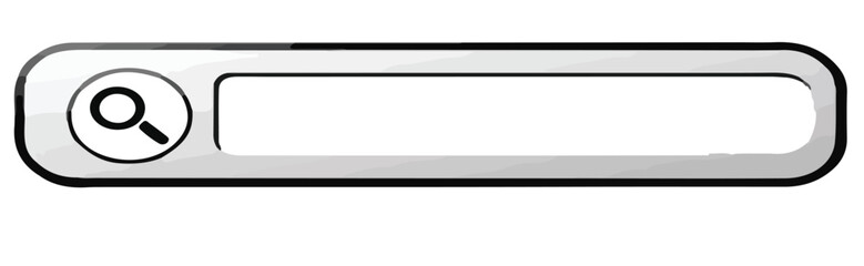 Obraz premium Print Search bar icon isolated on white background.search bar vector symbol.