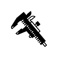 Caliper Glyph Icon, Vector illustration
