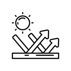 Reflection Outline Icon, Vector illustration
