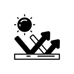 Reflection Glyph Icon, Vector illustration