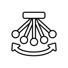 Oscillation Outline Icon, Vector illustration