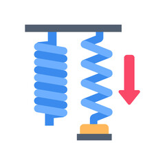 Elastic Force Flat Icons, Vector illustration