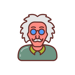 Physicist Filled Icons , Vector illustration