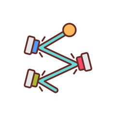 Laser Physics Filled Icons , Vector illustration