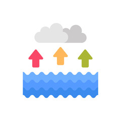 Vaporization Flat Icons, Vector illustration