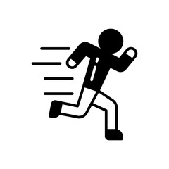 Motion Glyph Icon, Vector illustration