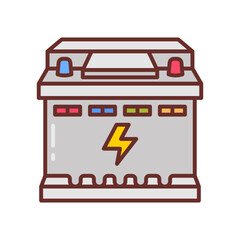 Battery Filled Icons , Vector illustration
