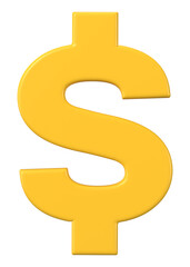 US dollar png sign clipart, money currency exchange 3D on transparent background