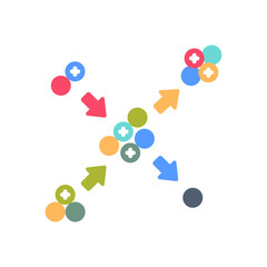 Fusion Flat Icons, Vector illustration