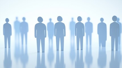 Silhouetted figures in a soft, ethereal setting representing unity and community engagement in a contemporary style.