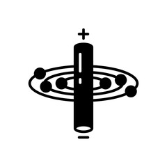 Electric Current Glyph Icon, Vector illustration