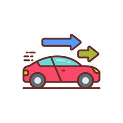 Naklejka premium Velocity Filled Icons , Vector illustration