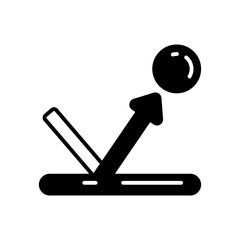 Bounce Glyph Icon, Vector illustration