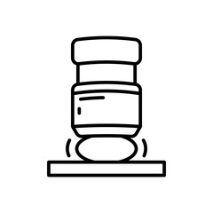 Press Outline Icon, Vector illustration