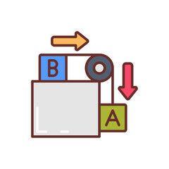 Tension Force Filled Icons , Vector illustration