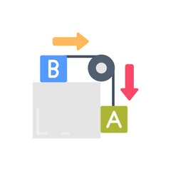 Tension Force Flat Icons, Vector illustration