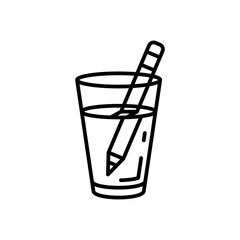 Experimental Physics Outline Icon, Vector illustration