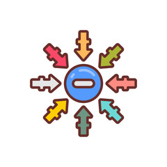 Fototapeta premium Negative Filled Icons , Vector illustration