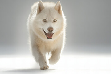 Adorable Siberian Husky Dog Posing with Copy Space – Cute, Playful, and Fluffy Puppies in Various Relaxing and Happy Poses – Perfect for Pet Lovers, Animal Themes, and Marketing with Blank Space