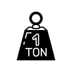 Tonne Glyph Icon, Vector illustration
