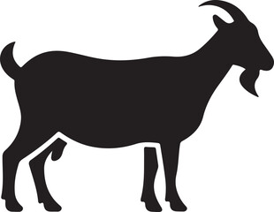 Fototapeta premium dairy Goat Silhouette Vector Illustration