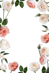 Png floral frame collage element, botanical design in transparent background