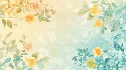 Obraz premium A pastel background featuring shades of light yellow, mint green, and lavender